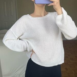Cozy White Knit Sweater